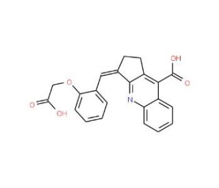 3-(2-Carboxymethoxy-benzylidene)-2,3-dihydro-1H-cyclopenta[b]quinoline-9-carboxylic acid - chemical structure image