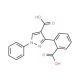 3-(2-carboxyphenyl)-1-phenyl-1H-pyrazole-4-carboxylic acid (CAS 6110-61-8) - chemical structure image