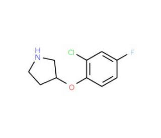 3-(2-Chloro-4-fluorophenoxy)pyrrolidine (CAS 946726-66-5) - chemical structure image