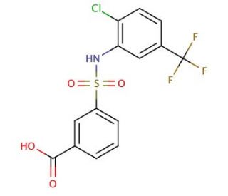 3-(2-Chloro-5-trifluoromethyl-phenylsulfamoyl)-benzoic acid - chemical structure image