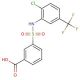 3-(2-Chloro-5-trifluoromethyl-phenylsulfamoyl)-benzoic acid - chemical structure image