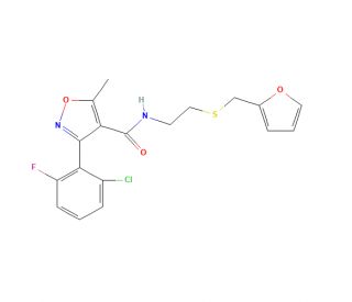3-(2-Chloro-6-fluorophenyl)-N-(2-{[(fur-2-yl)methyl]sulphanyl}ethyl)-5-methylisoxazole-4-carboxamide (CAS 680211-94-3) - chem