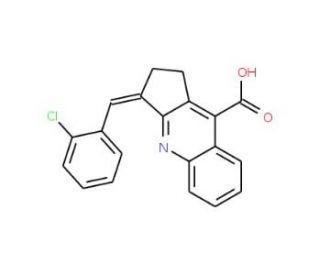 3-(2-Chloro-benzylidene)-2,3-dihydro-1H-cyclopenta[b]quinoline-9-carboxylic acid - chemical structure image