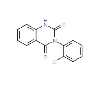 3-(2-Chloro-phenyl)-2-mercapto-3H-quinazolin-4-one (CAS 65141-60-8) - chemical structure image