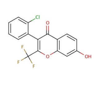 3-(2-Chloro-phenyl)-7-hydroxy-2-trifluoromethyl-chromen-4-one - chemical structure image