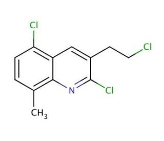 3-(2-Chloroethyl)-2,5-dichloro-8-methylquinoline (CAS 71114-99-3) - chemical structure image