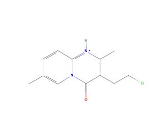 3-(2-Chloroethyl)-2,7-dimethyl-4H-pyrido[1,2-a]pyrimidin-4-one (CAS 58837-31-3) - chemical structure image