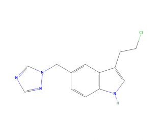 3-(2-Chloroethyl)-5-(1H-1,2,4-triazol-1-ylmethyl)-1H-indole (CAS 1000673-59-5) - chemical structure image