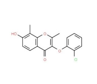 3-(2-chlorophenoxy)-7-hydroxy-2,8-dimethyl-4H-chromen-4-one - chemical structure image