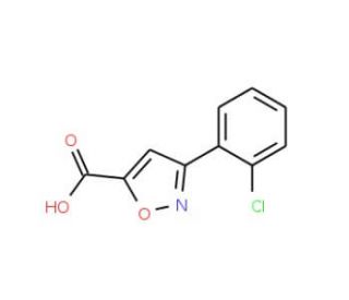 3-(2-Chlorophenyl)-5-isoxazolecarboxylic acid (CAS 338982-12-0) - chemical structure image