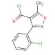 3-(2-Chlorophenyl)-5-methylisoxazole-4-carbonyl Chloride (CAS 25629-50-9) - chemical structure image