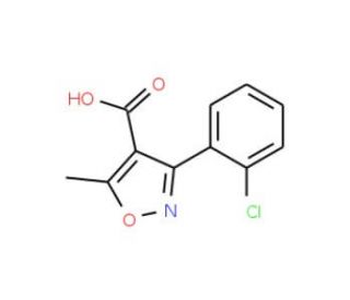 3-(2-Chlorophenyl)-5-methylisoxazole-4-carboxylic acid (CAS 23598-72-3) - chemical structure image
