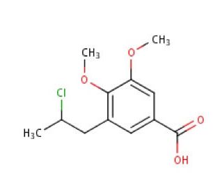 3-(2-chloropropyl)-4,5-dimethoxybenzoic acid - chemical structure image