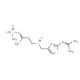 3-[2-(Diaminomethyleneamino)-1,3-thiazol-4-ylmethylsulphinyl]-N-sulphamoylpropanamidine (CAS 90237-03-9) - chemical structure
