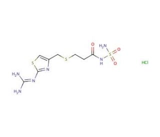 [3-[[[2-(Diaminomethyleneamino)-4-thiazolyl]methyl]thio]propionyl]sulfamide Hydrochloride - chemical structure image