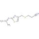 3-[[[2-[(Diaminomethylene]amino-4-thiazolyl]thio]propionitrile-13C3 (CAS 1185040-73-6) - chemical structure image