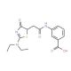 3-({[2-(diethylamino)-4-oxo-4,5-dihydro-1,3-thiazol-5-yl]acetyl}amino)benzoic acid - chemical structure image
