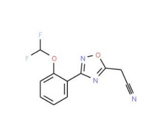 {3-[2-(difluoromethoxy)phenyl]-1,2,4-oxadiazol-5-yl}acetonitrile - chemical structure image