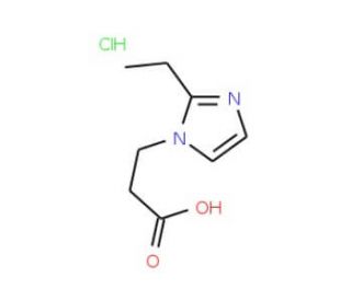 3-(2-ethyl-1H-imidazol-1-yl)propanoic acid hydrochloride - chemical structure image