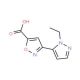 3-(2-Ethyl-2H-pyrazol-3-yl)-isoxazole-5-carboxylic acid - chemical structure image
