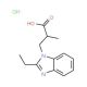 3-(2-Ethyl-benzoimidazol-1-yl)-2-methyl-propionic acid hydrochloride - chemical structure image