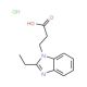 3-(2-Ethyl-benzoimidazol-1-yl)-propionic acid hydrochloride (CAS 637322-36-2) - chemical structure image
