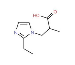 3-(2-Ethyl-imidazol-1-yl)-2-methyl-propionic acid - chemical structure image