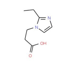 3-(2-Ethyl-imidazol-1-yl)-propionic acid (CAS 856437-78-0) - chemical structure image