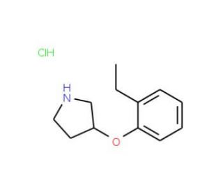 3-(2-Ethylphenoxy)pyrrolidine hydrochloride - chemical structure image
