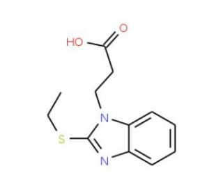 3-(2-Ethylsulfanyl-benzoimidazol-1-yl)-propionic acid - chemical structure image