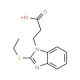3-(2-Ethylsulfanyl-benzoimidazol-1-yl)-propionic acid - chemical structure image