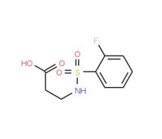 3-(2-Fluoro-benzenesulfonylamino)-propionic acid - chemical structure image