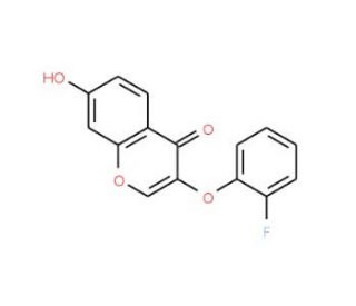 3-(2-Fluoro-phenoxy)-7-hydroxy-chromen-4-one (CAS 137374-74-4) - chemical structure image