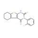 3-(2-Fluoro-phenyl)-2-mercapto-5,6,7,8-tetrahydro-3H-benzo[4,5]thieno[2,3-d]pyrimidin-4-one - chemical structure image