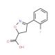 3-(2-Fluoro-phenyl)-4,5-dihydro-isoxazole-5-carboxylic acid (CAS 842973-70-0) - chemical structure image