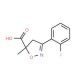 3-(2-Fluoro-phenyl)-5-methyl-4,5-dihydro-isoxazole-5-carboxylic acid (CAS 878427-02-2) - chemical structure image
