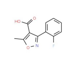 3-(2-Fluoro-phenyl)-5-methyl-isoxazole-4-carboxylic acid - chemical structure image