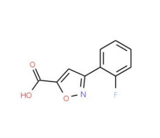 3-(2-Fluoro-phenyl)-isoxazole-5-carboxylic acid (CAS 842973-74-4) - chemical structure image
