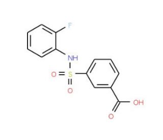 3-(2-Fluoro-phenylsulfamoyl)-benzoic acid - chemical structure image
