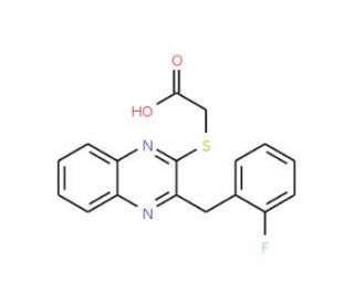 {[3-(2-Fluorobenzyl)quinoxalin-2-yl]thio}-acetic acid - chemical structure image