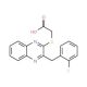 {[3-(2-Fluorobenzyl)quinoxalin-2-yl]thio}-acetic acid - chemical structure image