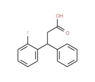 3-(2-Fluorophenyl)-3-phenylpropanoic acid - chemical structure image