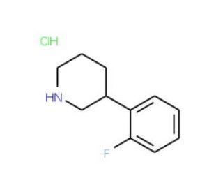 3-(2-Fluorophenyl)piperidine hydrochloride (CAS 1106940-90-2) - chemical structure image