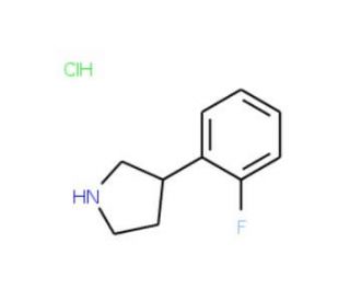 3-(2-Fluorophenyl)pyrrolidine hydrochloride (CAS 885277-79-2) - chemical structure image