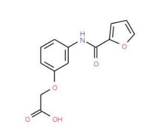 [3-(2-furoylamino)phenoxy]acetic acid (CAS 883542-09-4) - chemical structure image