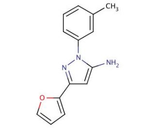3-(2-furyl)-1-(3-methylphenyl)-1H-pyrazol-5-amine - chemical structure image