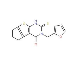 3-(2-furylmethyl)-2-mercapto-3,5,6,7-tetrahydro-4H-cyclopenta[4,5]thieno[2,3-d]pyrimidin-4-one - chemical structure image