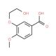 3-(2-hydroxyethoxy)-4-methoxybenzoic acid - chemical structure image