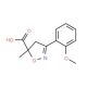 3-(2-Methoxy-phenyl)-5-methyl-4,5-dihydro-isoxazole-5-carboxylic acid - chemical structure image