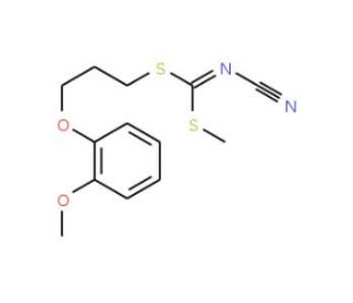 [3-(2-Methoxyphenoxy)propyl]methyl-cyanocarbonimidodithioate - chemical structure image